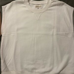 Madewell White Crewneck Sleeveless Top